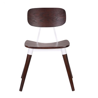 M-74516 Chair Frosted White/Dark Walnut