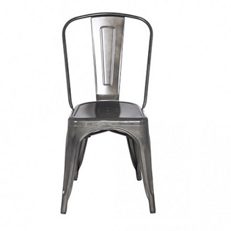 M-74522 Metal Side Chair Matt Gunmetal