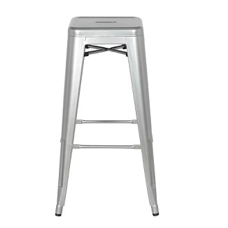 M-94115 Metal Barstool Silver Pearl