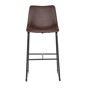 M-92540 Bar Stool Frosted black/Dark Brown