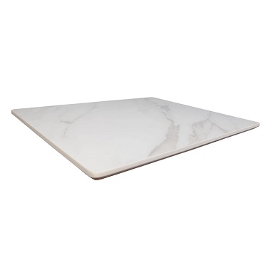 Sintered Stone Outdoor Table Top Middle Flower White